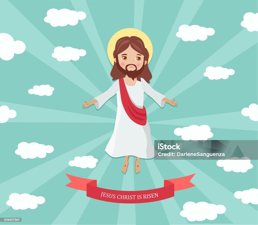 God Risen Bvector Jesus Christ Is Risen Stock Illustration - Download Image Now - Jesus ...