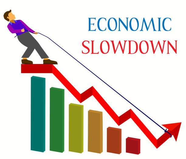 Economic Slowdown due to global financial crisis and covid 19 The global economy is in a synchronized slowdown and we are, once again, downgrading growth for 2020 to 60 percent, its slowest pace since the global financial crisis and covid 19 slow motion stock illustrations