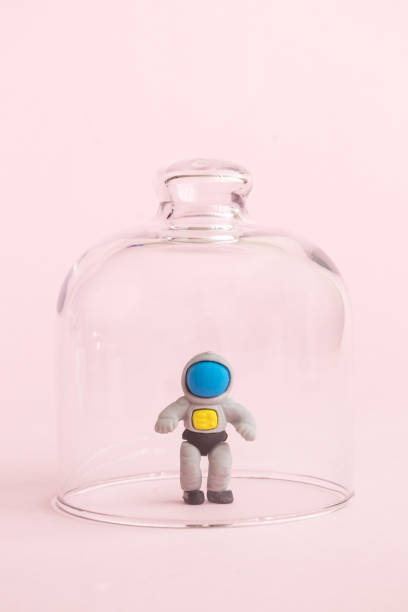 istock Astronaut in quarantine coronavirus minimal creative concept. 1216932098
