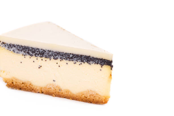 Piece of a vanilla cheesecake.