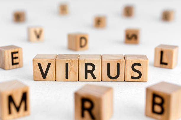 istock Virus - word from wooden blocks with letters 1216933684