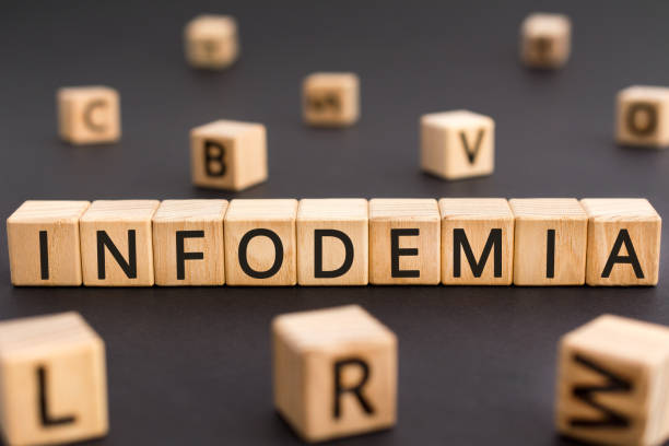 istock Infodemia - word from wooden blocks with letters 1216933693