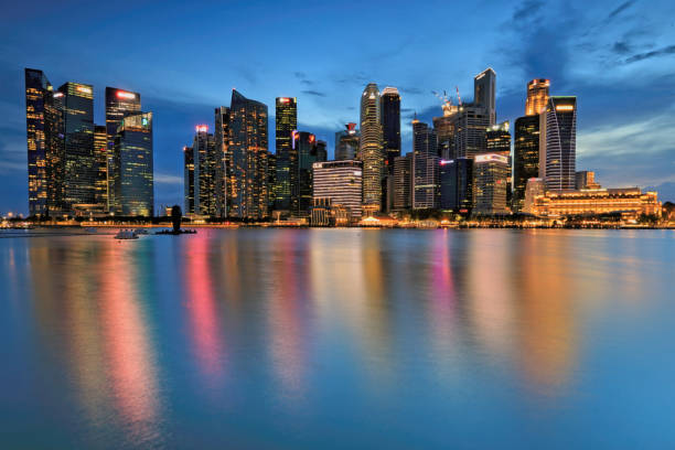 istock New Singapore Downtown Core Shenton Way Night Skyline 1216935261