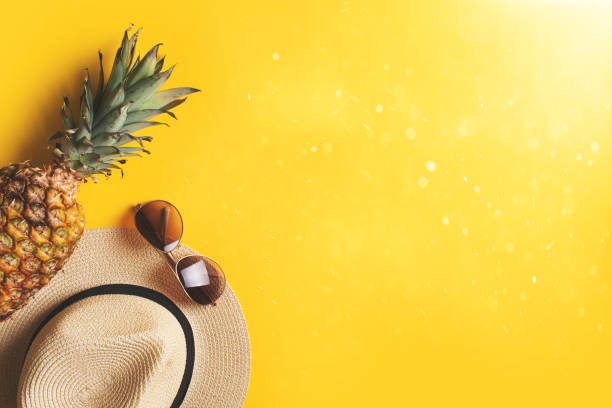 istock Vacation flat lay summer holiday and travel 1216939074