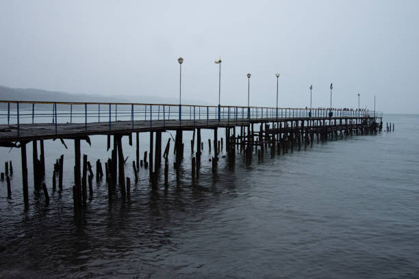 istock Old pier at the sea. 1216940786