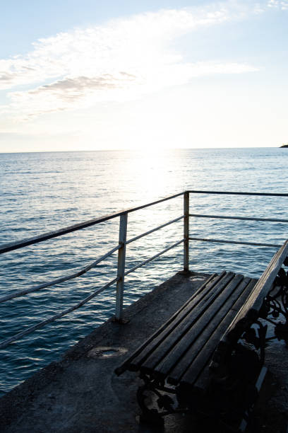 istock Old pier at the sea. 1216942429