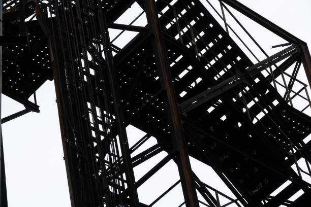 istock Black and white abstract industrial backround 1216943506