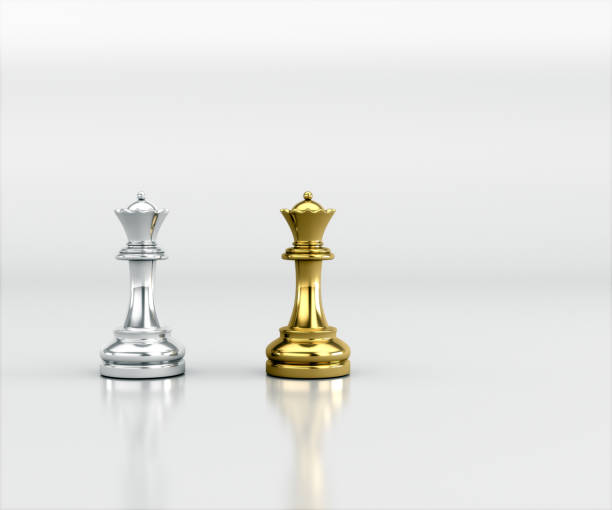 istock Gold and Silver chess, Isolate Clipping Path, Clipping Mask. 1216944747