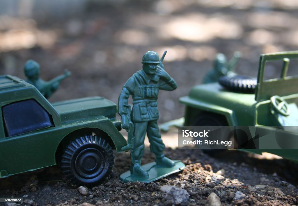 Soldado de Chumbo Barricada - Royalty-free Brinquedo Foto de stock