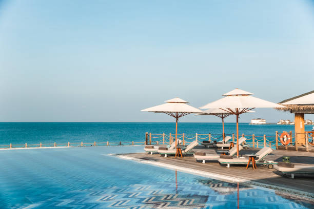 istock Tropical Swimming Pool in Maldives 1216950621