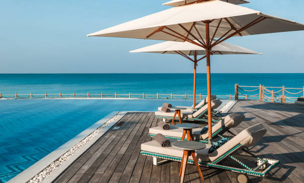 istock Tropical Swimming Pool in Maldives 1216950628