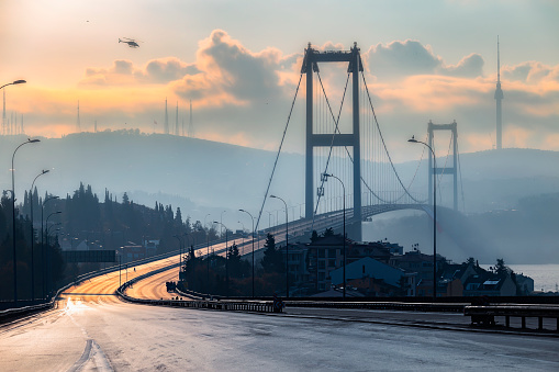 Views from Istanbul. Bosphorus Bridge.