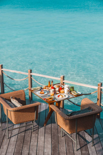 istock Luxurious Breakfast by the Sea in Maldives 1216951041