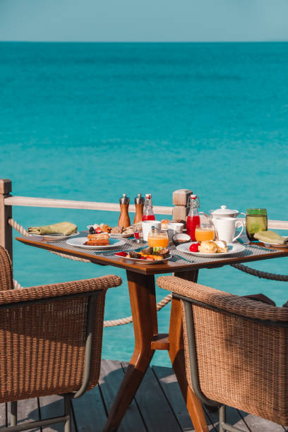 istock Luxurious Breakfast by the Sea in Maldives 1216951048