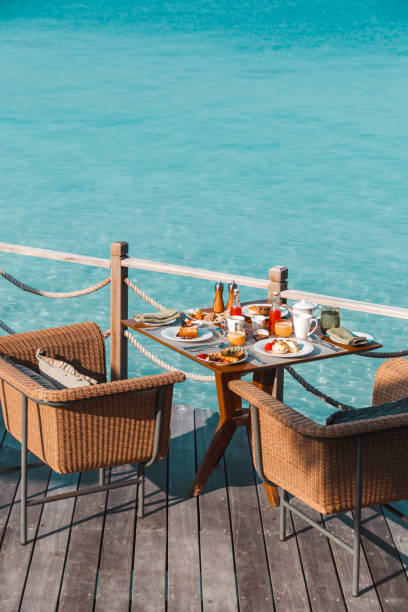 istock Luxurious Breakfast by the Sea in Maldives 1216951393