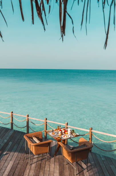 istock Luxurious Breakfast by the Sea in Maldives 1216951397