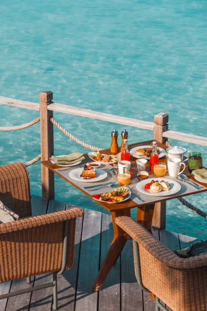 istock Luxurious Breakfast by the Sea in Maldives 1216951990