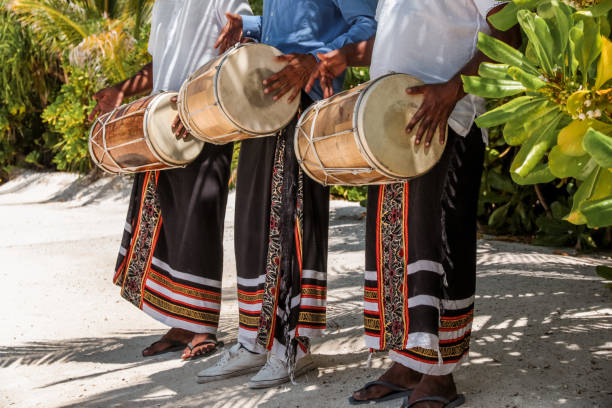 istock Maldivian Bodu Beru Drums played at the Beach 1216952735