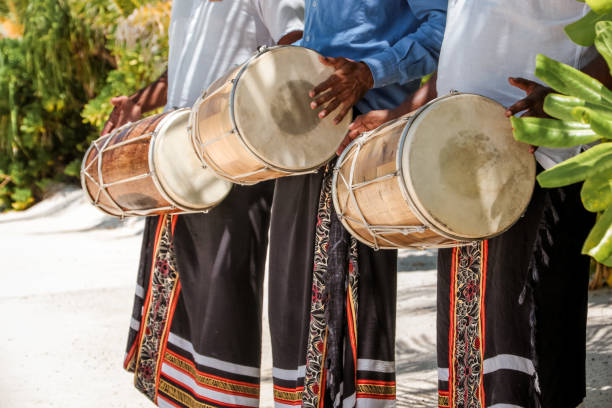 istock Maldivian Bodu Beru Drums played at the Beach 1216952757