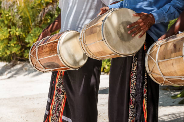 istock Maldivian Bodu Beru Drums played at the Beach 1216953572