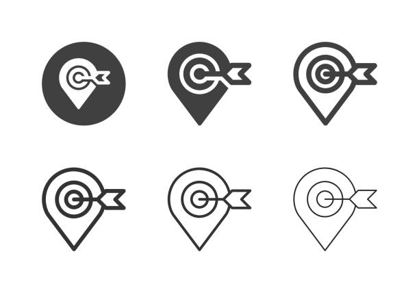 Target Location Icons - Multi Series Target Location Icons Multi Series Vector EPS File. famous archer stock illustrations