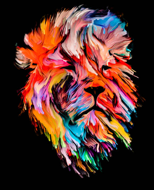 Lion of Color vector art illustration