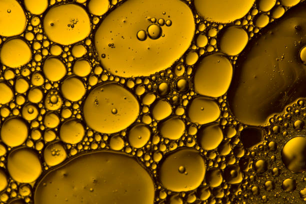 istock Abstract Yellow water bubbles background. Macro shot .  bubbles close up . 1216957987