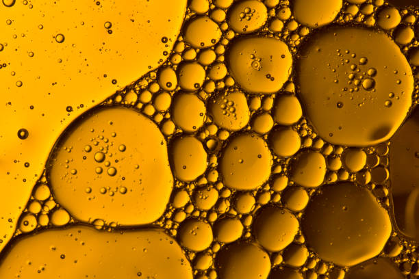 istock Abstract Yellow water bubbles background. Macro shot 1216958062