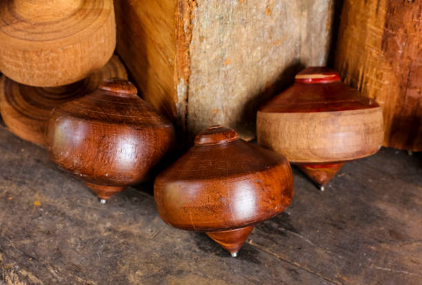 istock Traditional game called gasing or tops spinning 1216958528