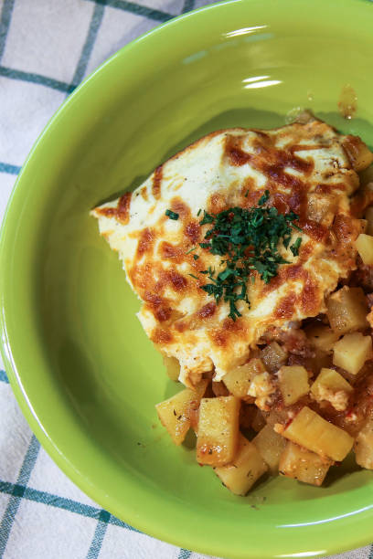istock Dish with potatoes, mince and fill 1216972435