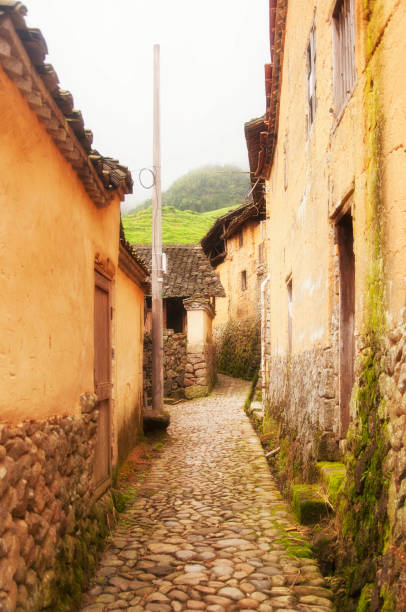 istock Yunhe cloud rice terrace village china 1216974394