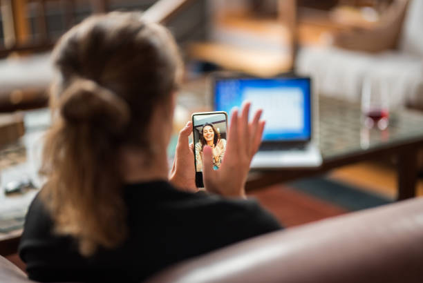 istock Video calls make social distancing easier 1216975980