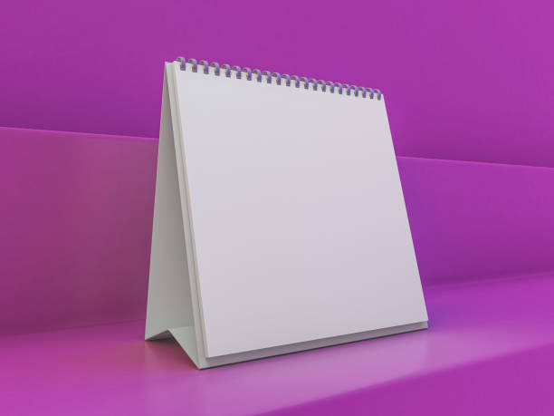 istock Empty desk calendar. Mockup luxury design concept. 3D 1216976052