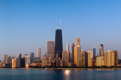 Chicago skyline in the morning light.