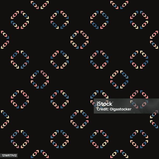 Small Shape Pattern Simple Abstract Vector Geometric Seamless Pattern With Small Colorful ...
