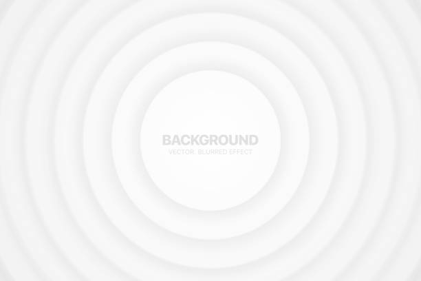 3d vektorové kruhy minimalistický bílý abstraktní efekt pozadí rozmazané - krokování chůze stock ilustrace