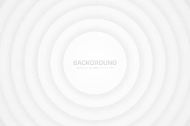 3d вектор круги минималистский белый абстрактный фон размытый эффект - blurred motion backgrounds circle abstract stock illustrations