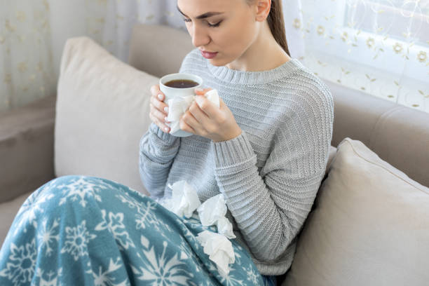 istock Woman having fever 1216979689