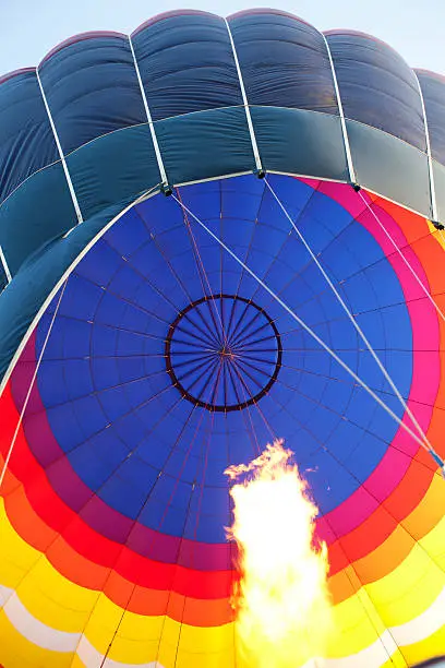 Photo of Hot air balloon with burning flame