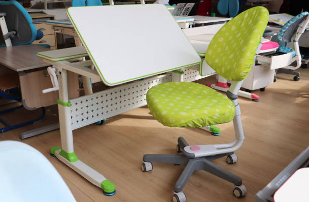 istock school tables and chairs showroom 1216982017