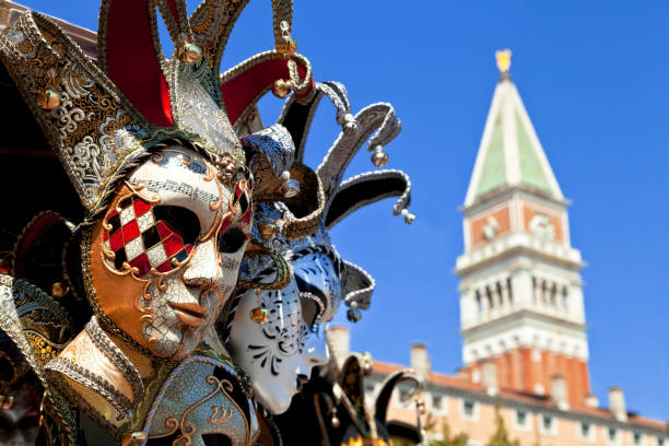 istock Typical venetian female carnival mask,Venice, Italy 1216982214