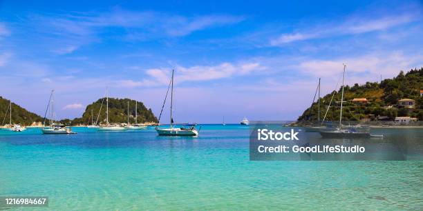 Paxos Stock Photo - Download Image Now - Island, Backgrounds, Bay of Water