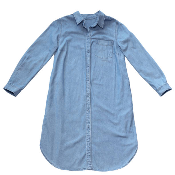 istock Blue women denim dress 1216986867