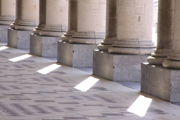 istock Part of a row of pillars, from close. 1216987078