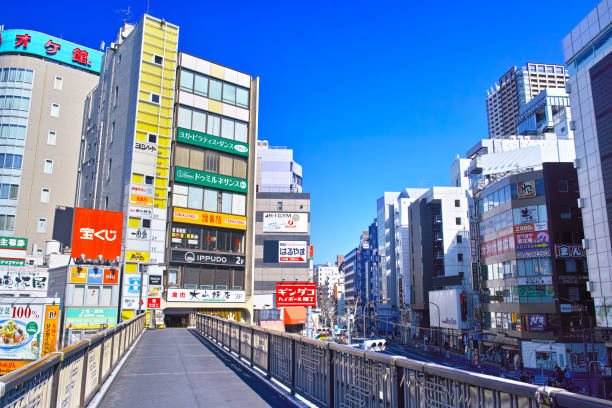 istock Scenery of the east exit of Gotanda Station 1216988538