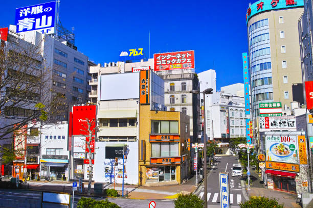 istock Scenery of the east exit of Gotanda Station 1216988539