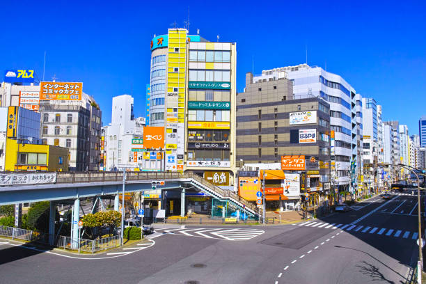 istock Scenery of the east exit of Gotanda Station 1216988540