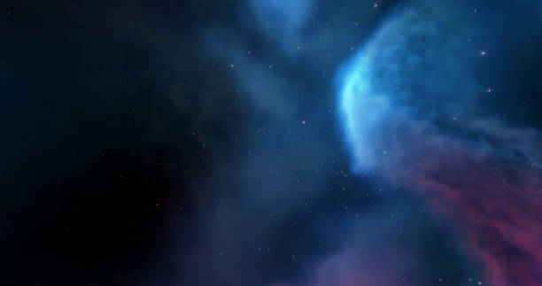 istock Nebula and star fields, stellar nursery. Stellar system and gas nebula. Newborn stars, glowing clouds heated by intense radiation. Deep space. Science fiction. 3D render 1216988978