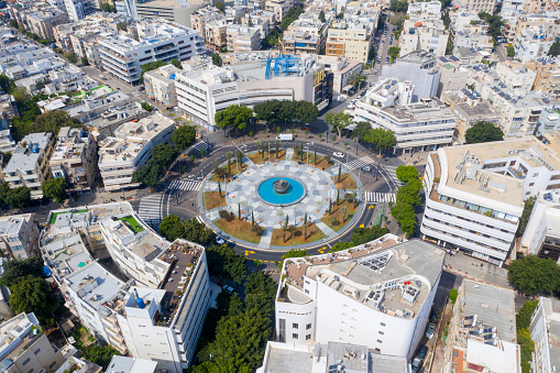 Aerial view of Albaicín district in Granada, Spain