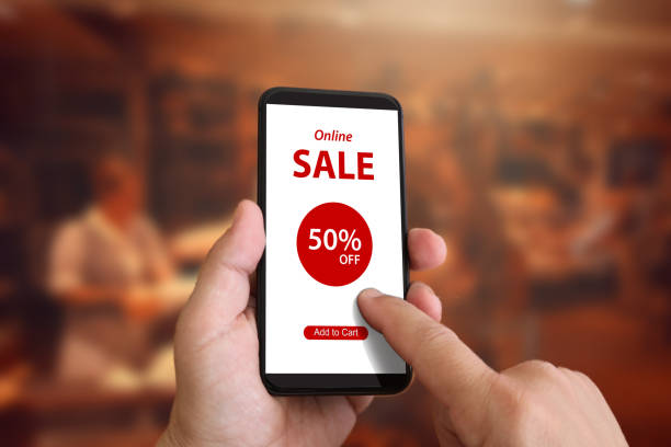 istock Shopping sale e-commerce marketing mobile phone app coupon 1216992123